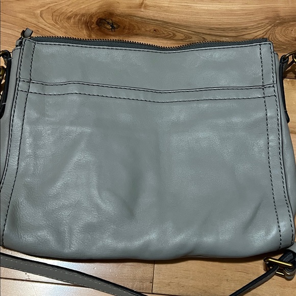Fossil Gray Leather Crossbody Bag - Picture 13 of 14